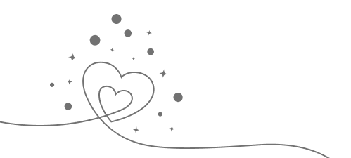 Continuous line hearts and stars on black